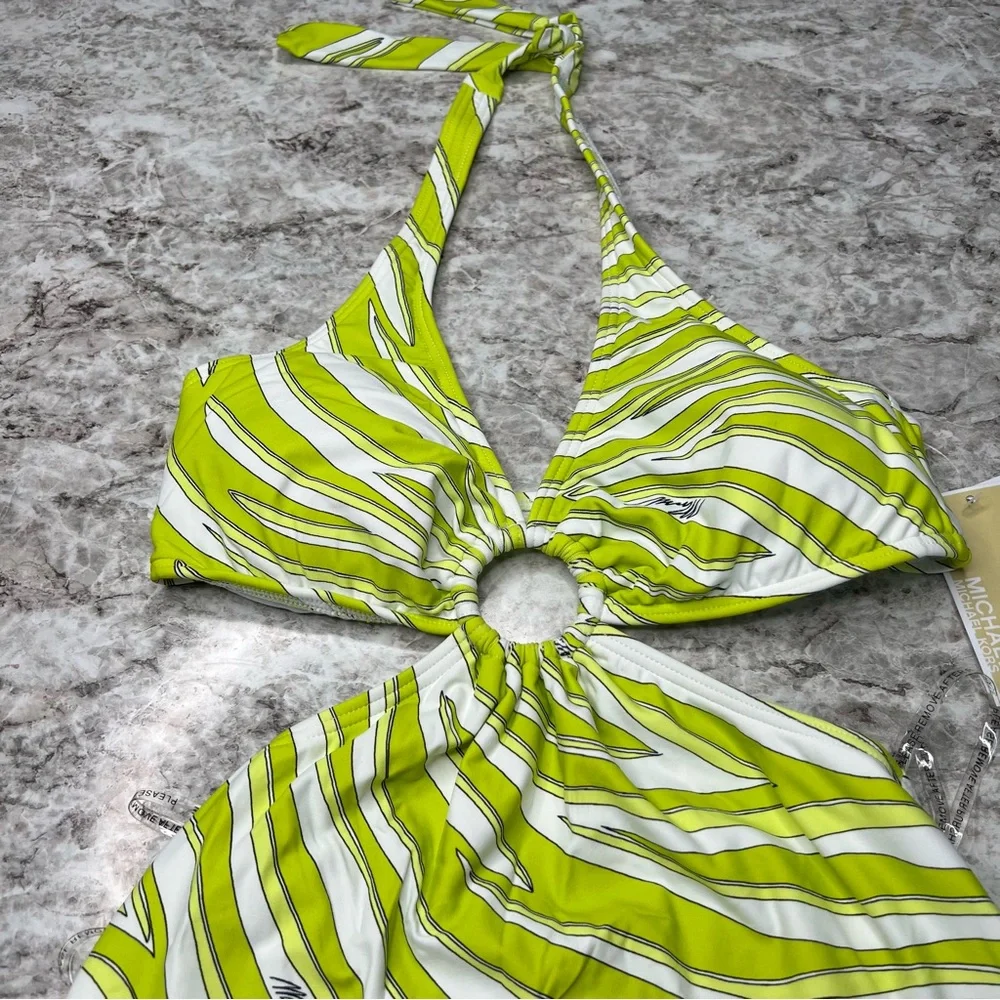 Michael Kors animal print one piece swimsuit size 8 eight NEW NWT - Picture 7 of 9